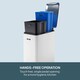 image 6 of Cooks Professional Slimline Dual Recycle Pedal Bin 50L - 2 Compartments & Soft Close Lid | White