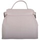 image 2 of Premium Soft Genuine Leather Top Handle Cross Body Shoulder Handbag Cream | Ivory/Tan