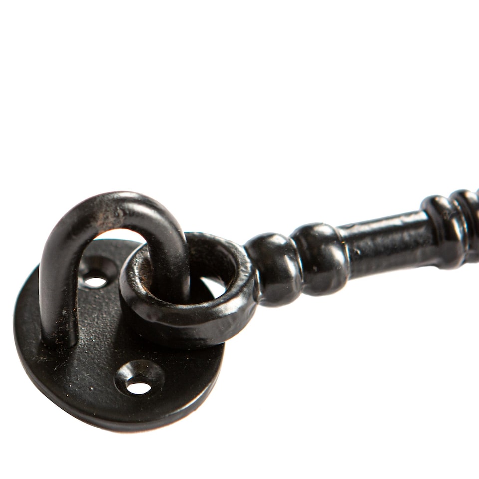 image 1 of Hammer & Tongs Ornate Cabin Hook and Eye - W125mm - Black
