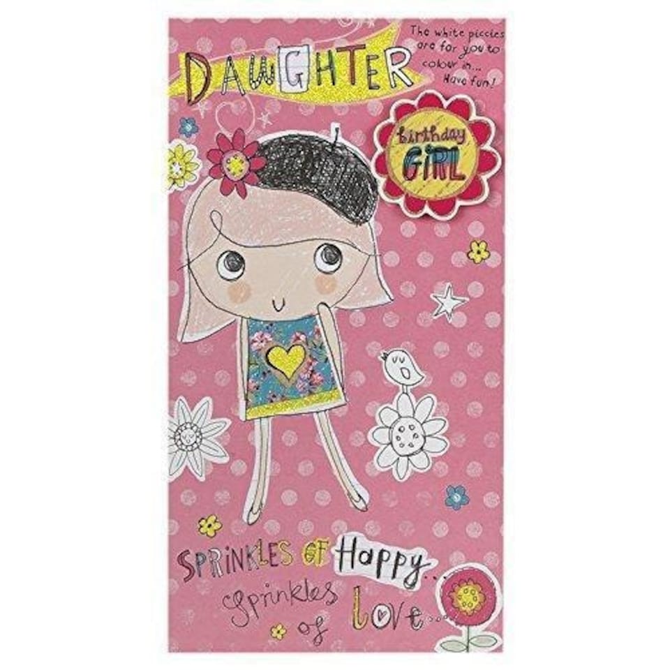 image 1 of Birthday Card For Daughter 'With Badge'