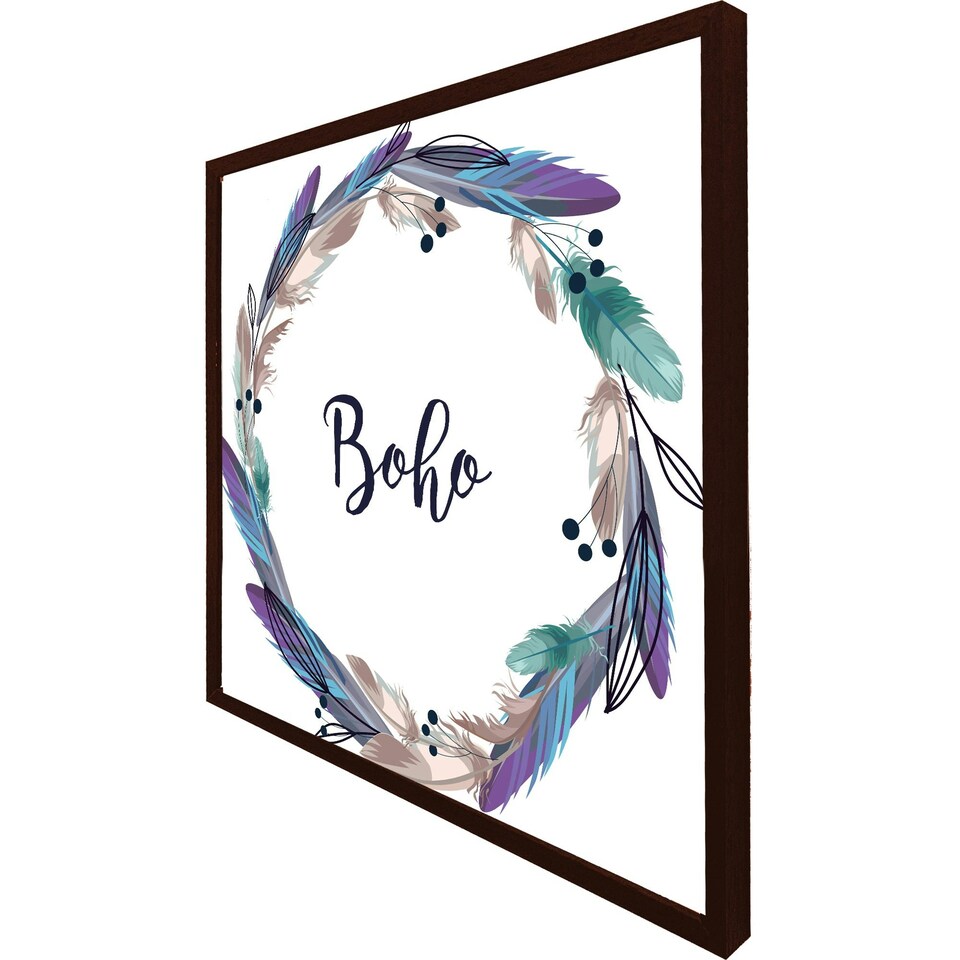 image 1 of Boho style wreath feathers (Picutre Frame) White | M