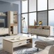 image 3 of Rivero 2 Door 3 Drawer Open Shelf Sideboard in Grey and Oak