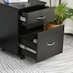 image 6 of HOMCOM Pedestal Office Mobile Filing Cabinet 2 Drawer Black