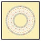 image 2 of Yellow circle ornament. round frame (Picture Frame) Brown | Oak | XS