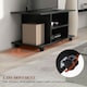 image 4 of HOMCOM Modern TV Cabinet Stand Storage Shelves Table Mobile Black