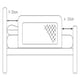 image 3 of Safetots Narrow Wooden Bed Guard, White, 38cm High x 90cm Wide, Toddler Bedrail for Safety, Secure Child Bed Rail