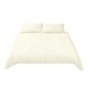 image 1 of Living and Home 3Pcs Duvet Cover and Pillowcases Bedding Set, King- Off White | White | King