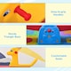 image 10 of HOMCOM Kids Seesaw Teeter Totter 2 Seats with Easy-Grip Handles Multicolour