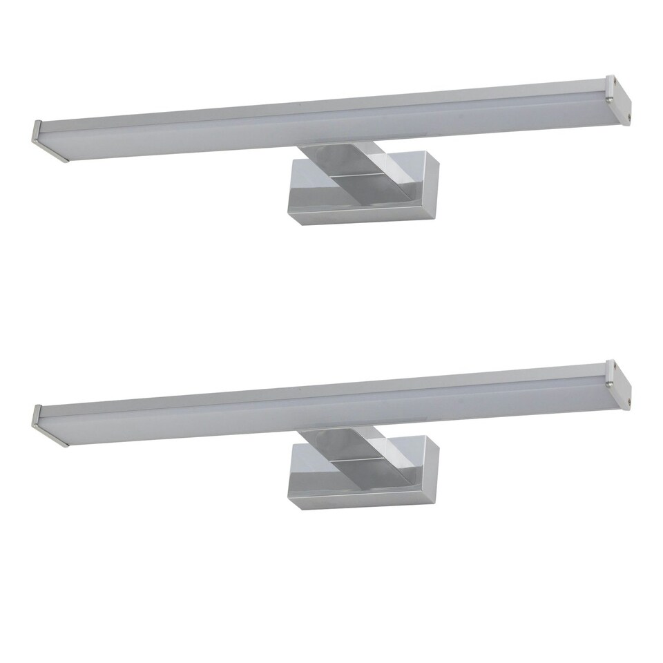 image 1 of Set of 2 Verve - Bathroom LED Over Mirror Lights Chrome