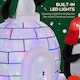 image 3 of HOMCOM 5ft Christmas Inflatable Two Penguins Wearing a Scarf with Ice House Blow Up Decor Home Indoors with Builtin LED Lights Outdoor Toys in Lawn Garden