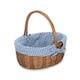 image 5 of Double Steamed Oval Shopping Basket with Lining Blue | Navy Blue | One Size