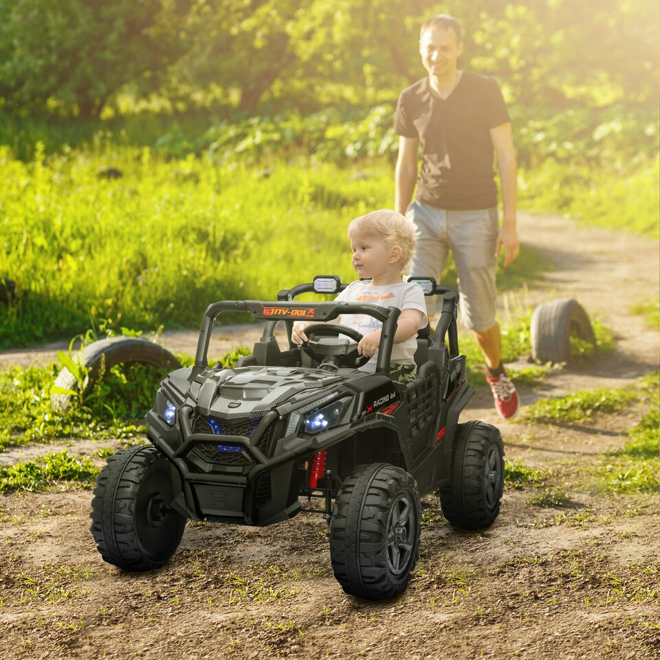 image 1 of AIYAPLAY 2 Seater 24V Kids Electric Car w/ Remote Control, Black