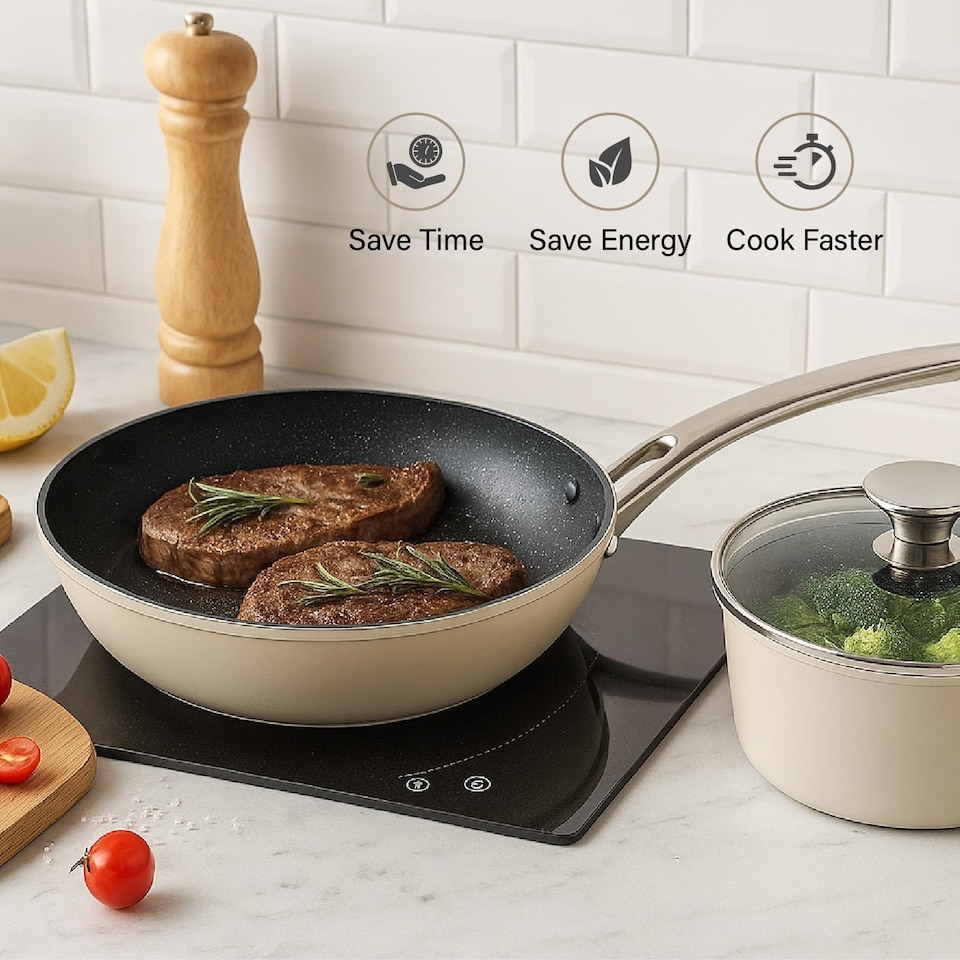 image 1 of Alivio 10Pc Aluminum Alloy Cookware Set Non-Stick & Easy to Clean