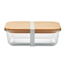 MidOcean Tundra Bamboo Lunch Box - Transparent - 6cm x 20cm x 15cm