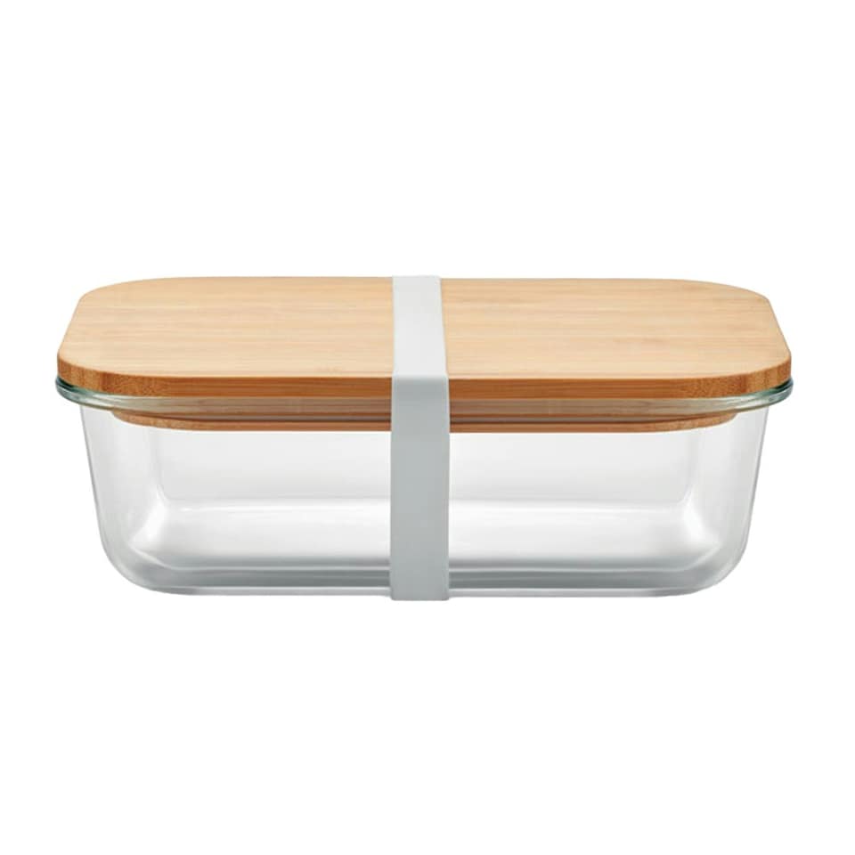 image 1 of MidOcean Tundra Bamboo Lunch Box - Transparent - 6cm x 20cm x 15cm