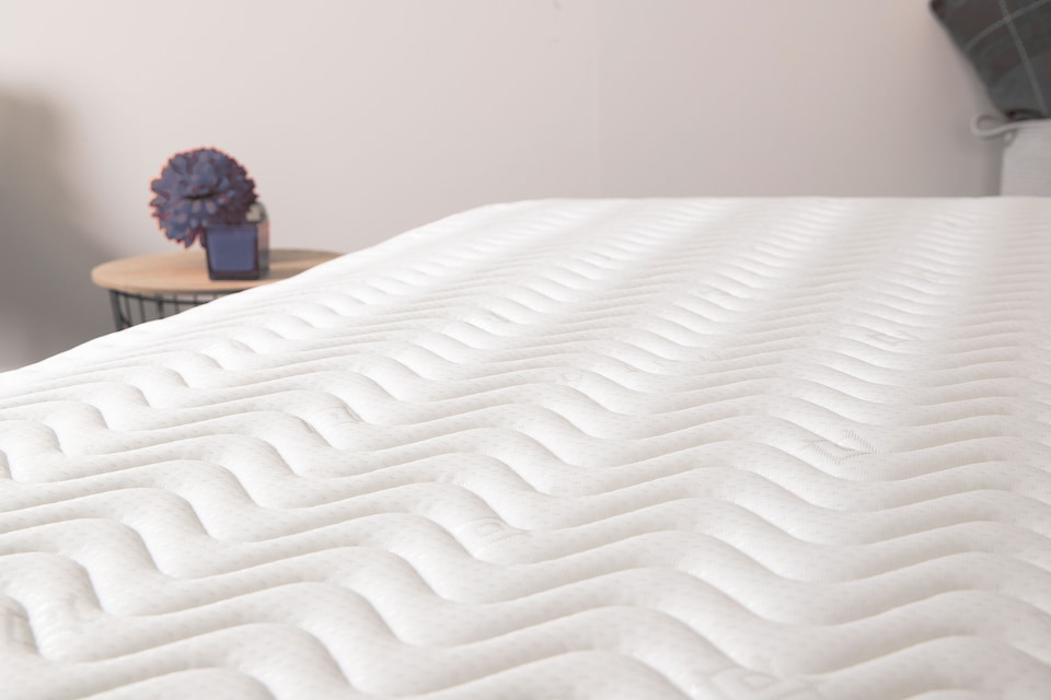 image 1 of Hybrid Memory Foam & Pinna-Coil Mattress - Soft/Medium Cooltouch+ Breathable | Blue | European King Size
