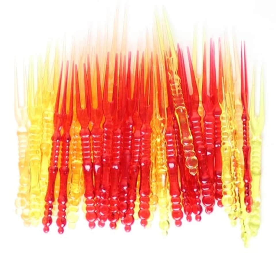 Mini Plastic Assorted Party Forks - Pack of 50