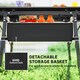 image 3 of Outsunny Folding Camping Table, 90 x 55 cm Height Adjustable Portable Collapsible Table, 3ft Lightweight Aluminium Rollup Picnic Table with Storage Basket for Outdoor Garden Party BBQ, Black | Black | Black | 90L x 55W x 66H cm