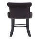 image 4 of Interiors by Premier Black Velvet Bar Chair, Comfortable Seating Breakfast Bar Chair, Footrest Living Bar Chair Kitchen