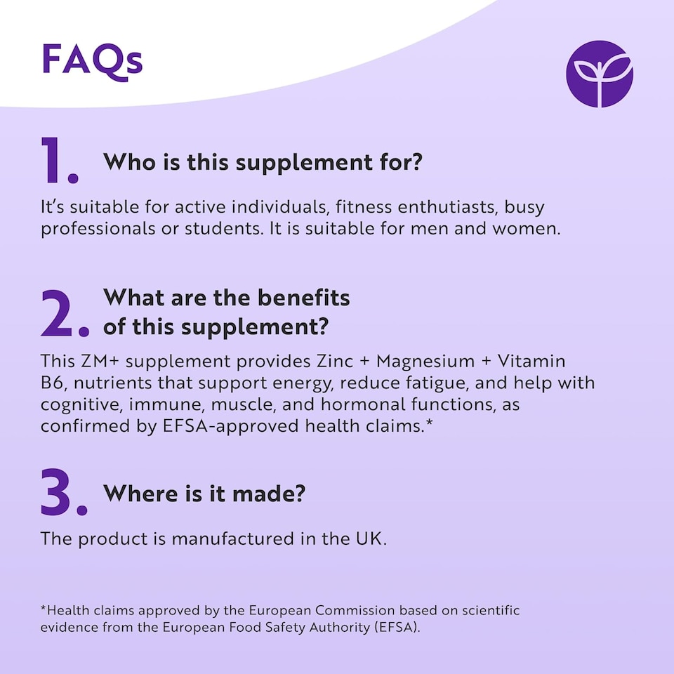image 1 of Nutravita ZM+ Supplements - Vegan Supplement Zinc Magnesium Vitamin B6 - Sleep Aid, Muscle Recovery, Supports Testosterone Levels - 180 Tablets