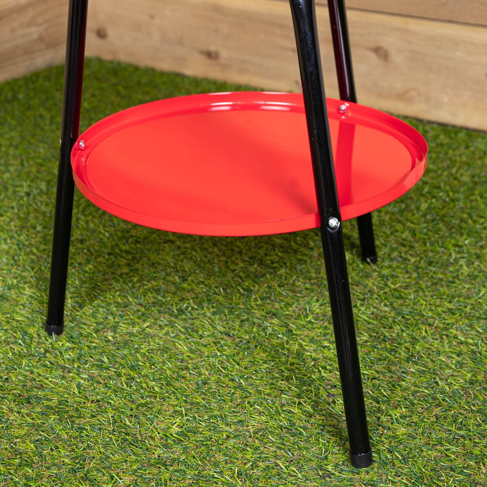 image 1 of 14 inch Round Garden Barbecue. BBQ with Wind Shield & Shelf