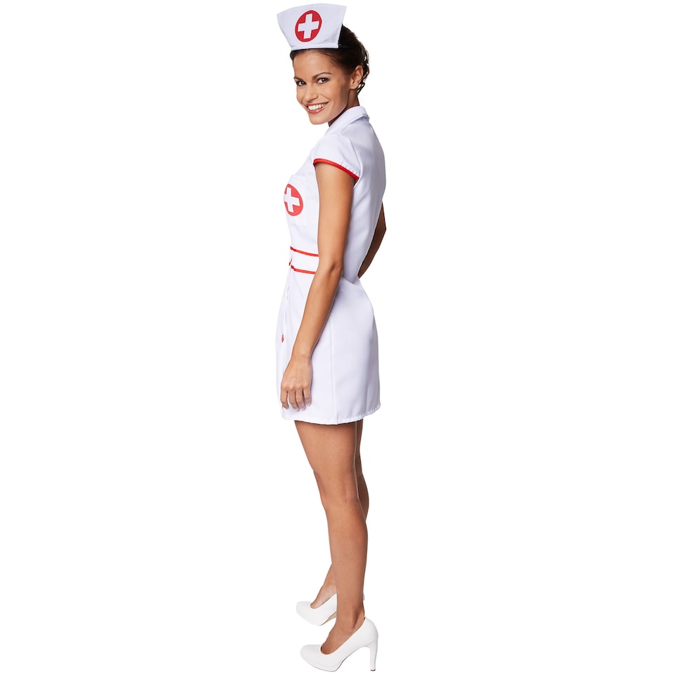 image 1 of Womens nurse costume | Red | red/white | M | 1