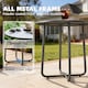 image 4 of Outsunny Metal Garden Side Table, 48 cm Round Outdoor Table | Grey | Dark Grey | 48 x 48 x 51 cm