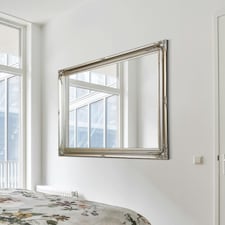 Hamilton Vintage Silver Antique Design Wall Mirror 117 x 91 CM | Silver