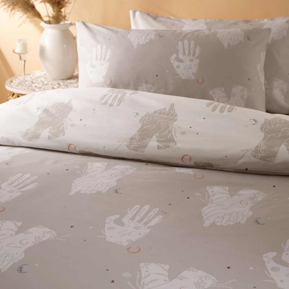 image 1 of Furn Be Kind Abstract Duvet Cover Set | Grey | Grey | Super King | 1