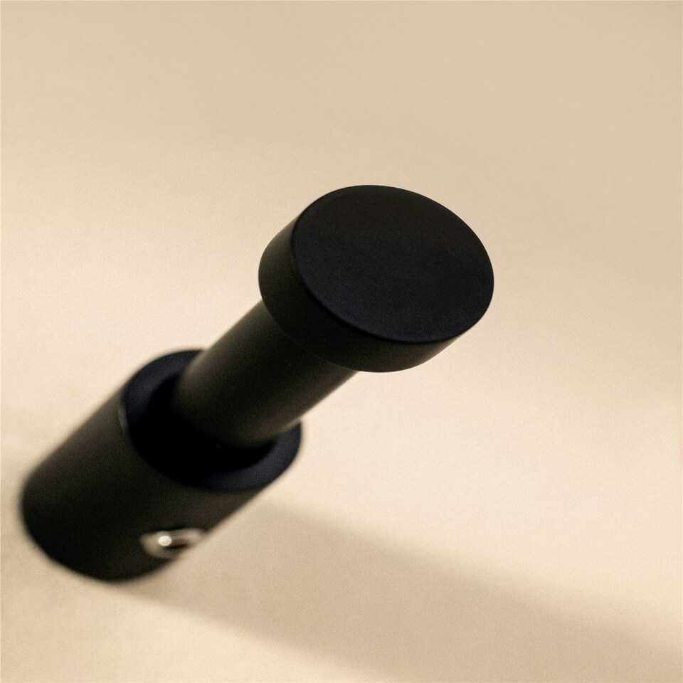 image 1 of Cosmic Hook w/ Screws & Durable Stainless Steel for Bathroom, Matt Finish Black