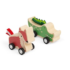 Animal Pull Backs - Crocodile and Fox | Multi | Multicoloured