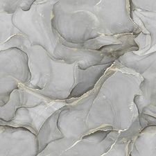 Muriva Elysian Marble Wallpaper - Black/Gold - 10m x 0.5m Black