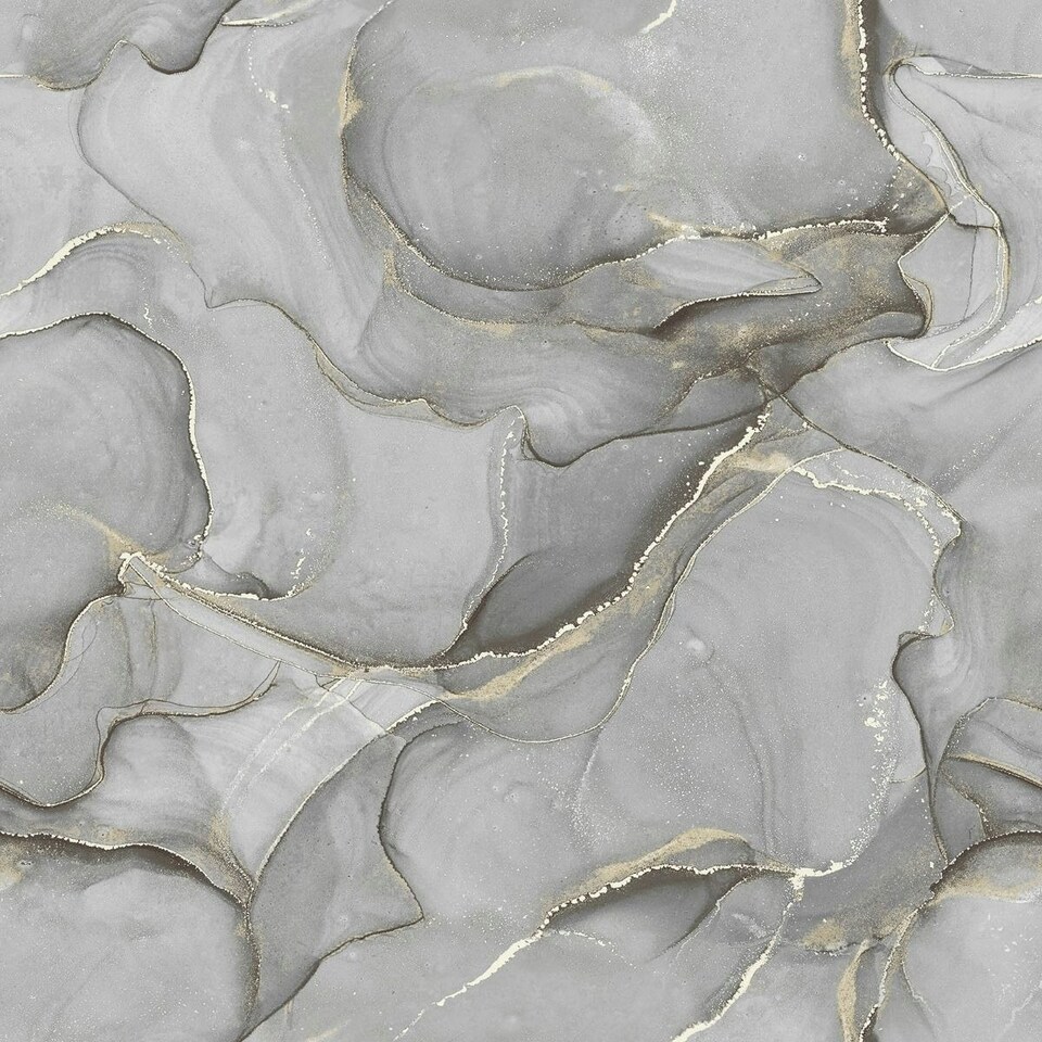image 1 of Muriva Elysian Marble Wallpaper - Black/Gold - 10m x 0.5m Black