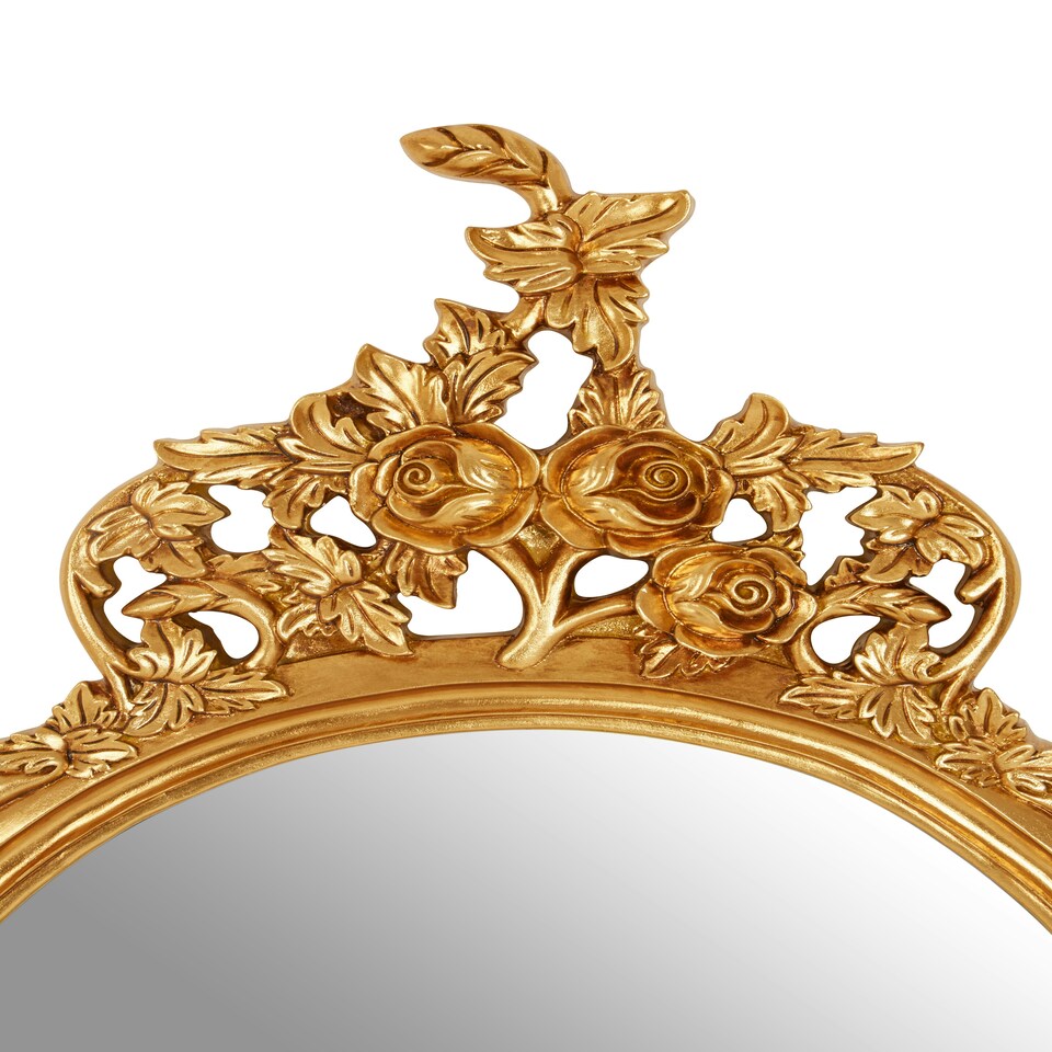 image 1 of Interiors by Premier Gold Finish Round Wall Mirror Gold