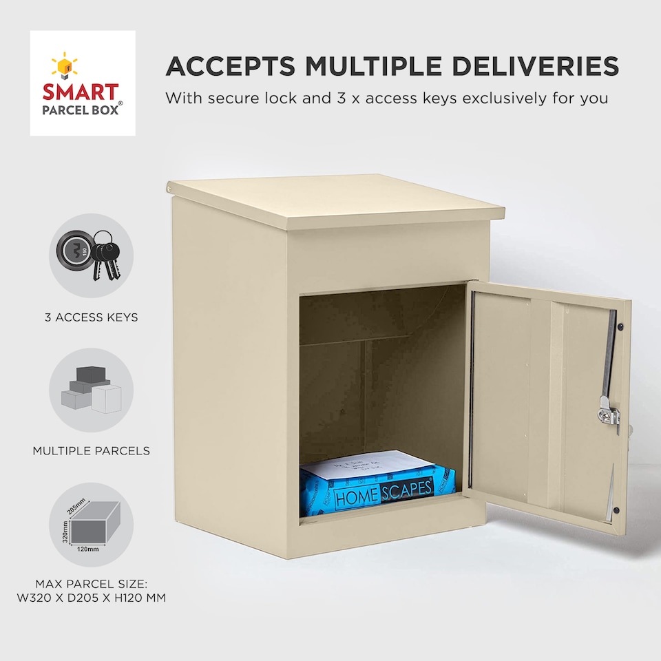 image 1 of SMART PARCEL BOX® Medium Front Access | Cream | 1