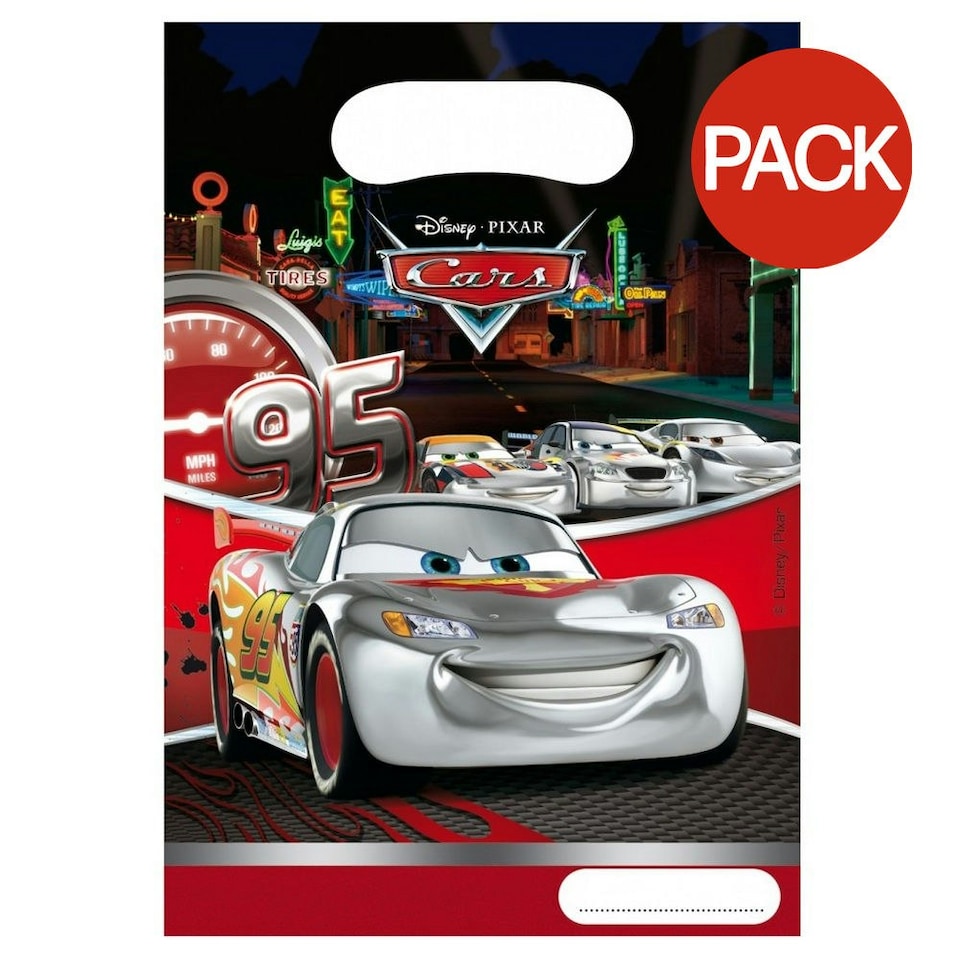 Cars Cup Race Gift Bag (Pack of 6) - Silver - One Size