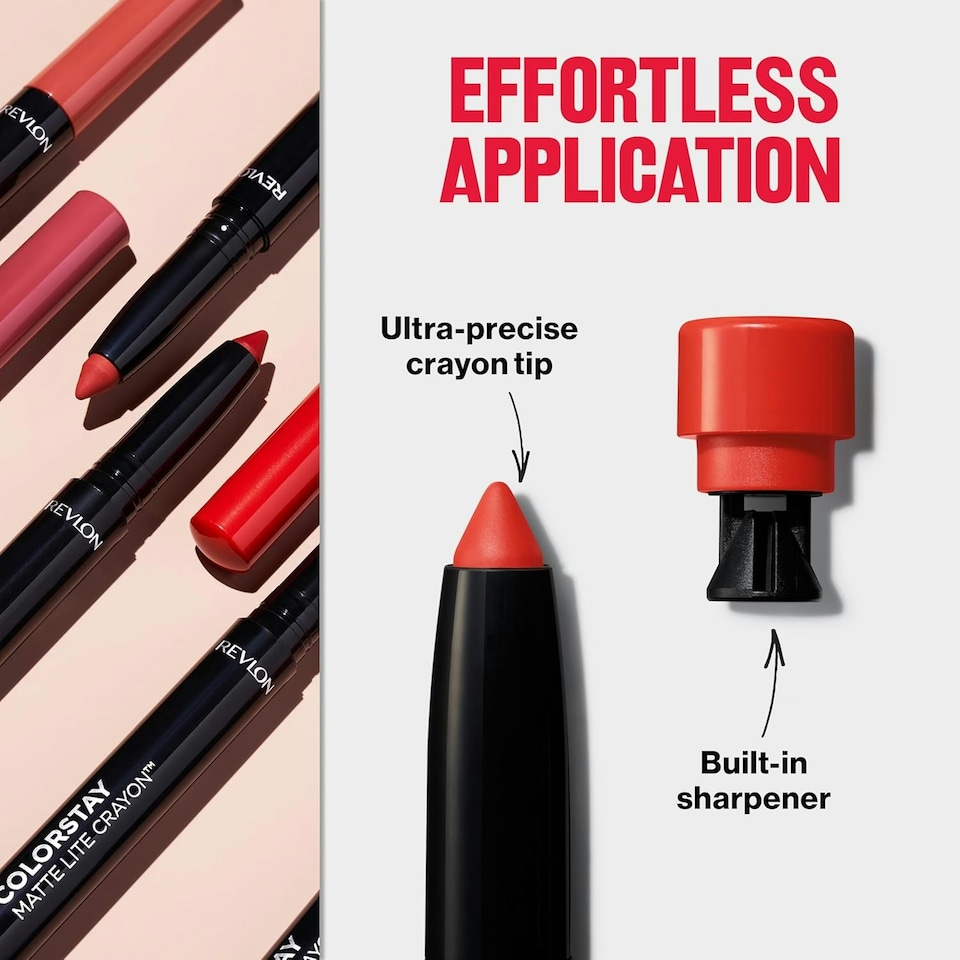 image 1 of Revlon ColorStay Matte Lite Lip Crayon Paraben Free Lightweight Lipstick, 12 Bold Yet Wearable Shades Available, Take Flight N/A