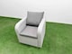 image 4 of Fimous PE Rattan Garden Furniture Set Reclining Chair Sofa Lounge Sofa Set Rectangular Coffee Table 2 Side Table 3 Stools Light Grey