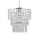 image 3 of First Choice Lighting Set of 2 Three Tier Acrylic Crystal Light Shades Clear | Chrome