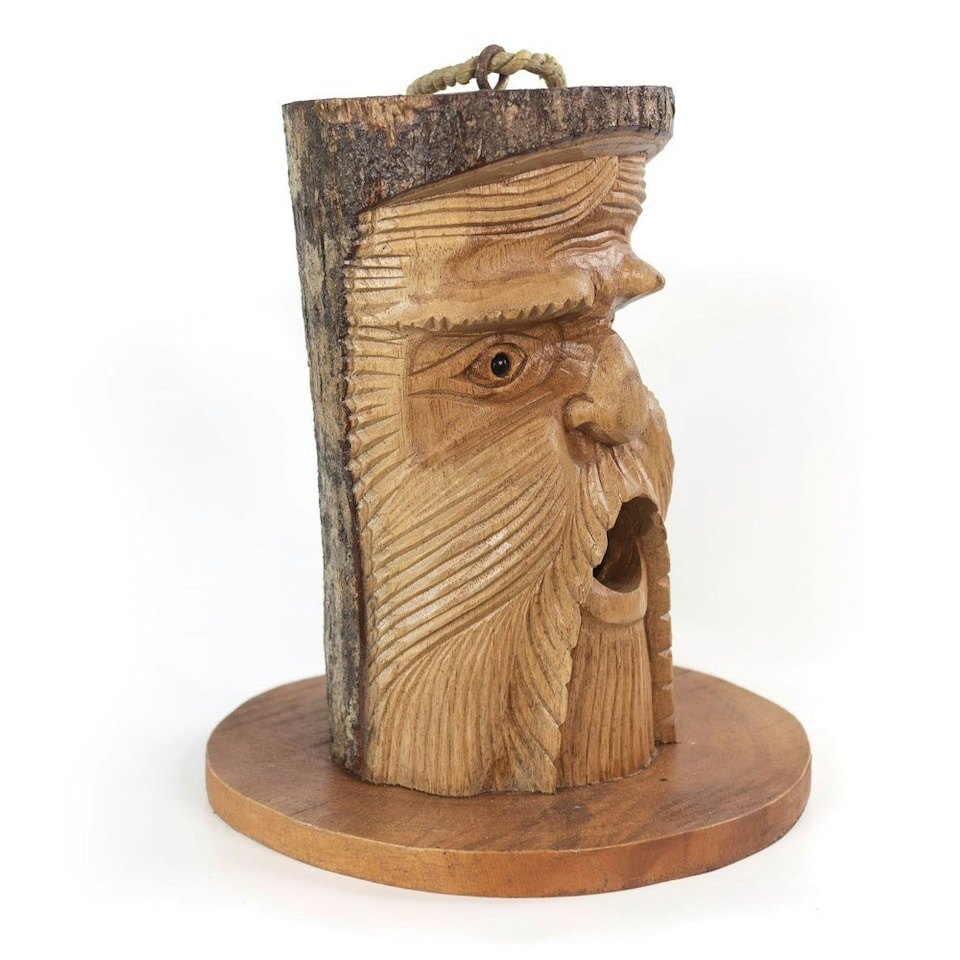 image 1 of Something Different Green Man Pine Wild Bird House - Brown - One Size