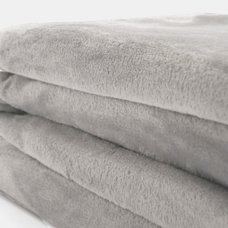 image 1 of OHS Ultra Soft Flannel Fleece Throw Blanket | Grey | Slate - 150CMx200CM
