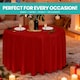 image 9 of Round Polyester Tablecloth, 220GSM Washable Table Linen - 90 Inch