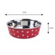 image 1 of Zoon Red Polka Dot Pet Bowl 17cm Red
