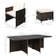 image 7 of Outsunny 11PC Garden Rattan Dining Set Cushion Patio Table Chair Conservatory