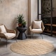 image 3 of Ted Baker Indoor Outdoor Crouch Round Abstract Rug
