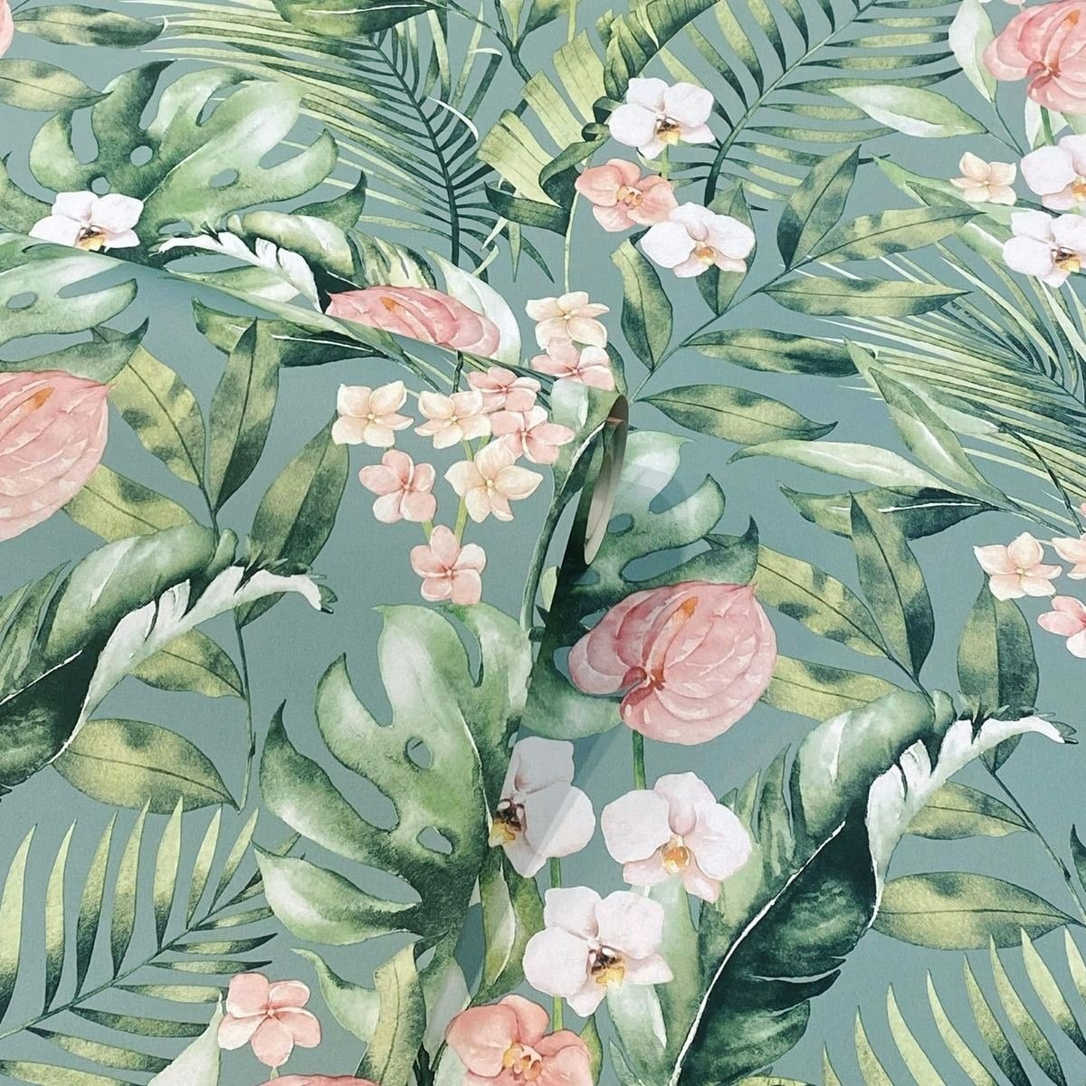 Arthouse Floral Wallpaper - Sea Breeze - 10m x 53cm Blue