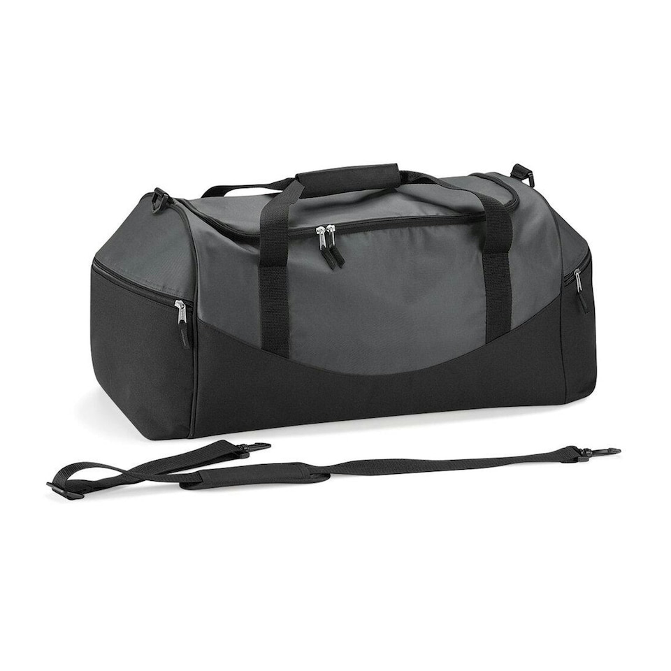 image 1 of Quadra Teamwear Holdall Duffle Bag (55 Litres) (Pack of 2) - Graphite/Grey/Black - One Size | Grey | One Size
