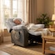 image 8 of HOMCOM Power Lift Riser Recliner Chair with High Back, Remote, Light Grey