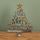 image 1 of 22cm Silver Christmas Stocking Hanger - We Wish You a Merry Christmas