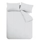 image 6 of Catherine Lansfield Brushed Stripe Cotton Reversible Duvet Cover Set Silver Grey Silver | Double